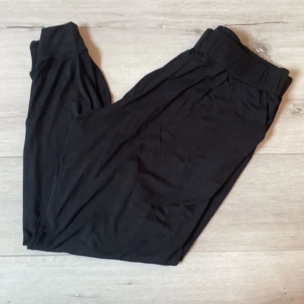 Mon Loungewear Classic Basic Style Black Modal Pajamas Set XL NWT‎